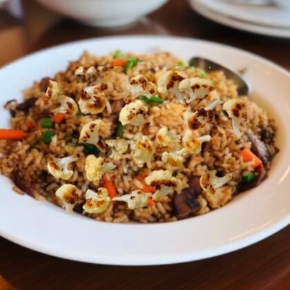 Gluten-Free Cauliflower Fried Rice (GF and Vegetarian) (serves 4-5)