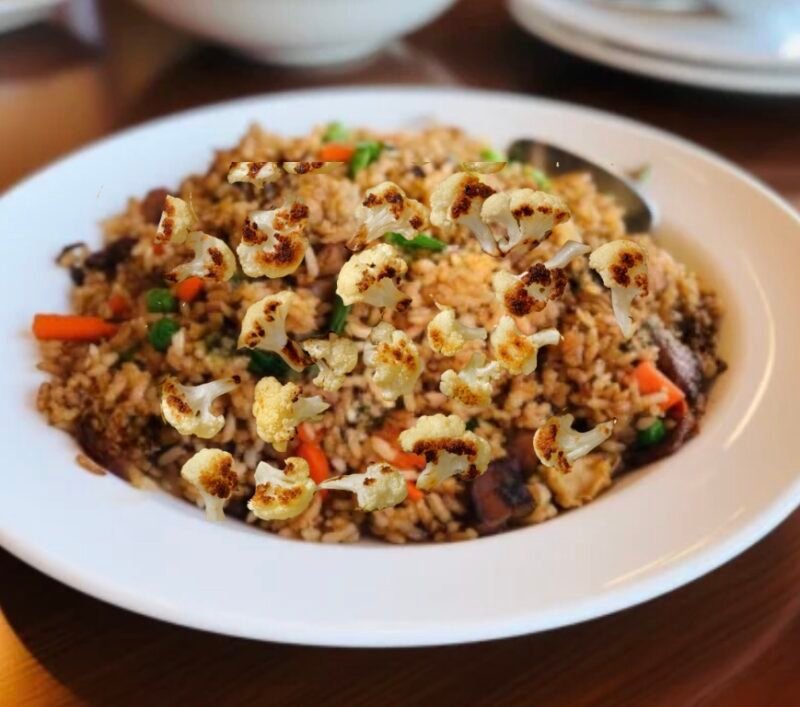 Gluten-Free Cauliflower Fried Rice (GF and Vegetarian) (serves 4-5)