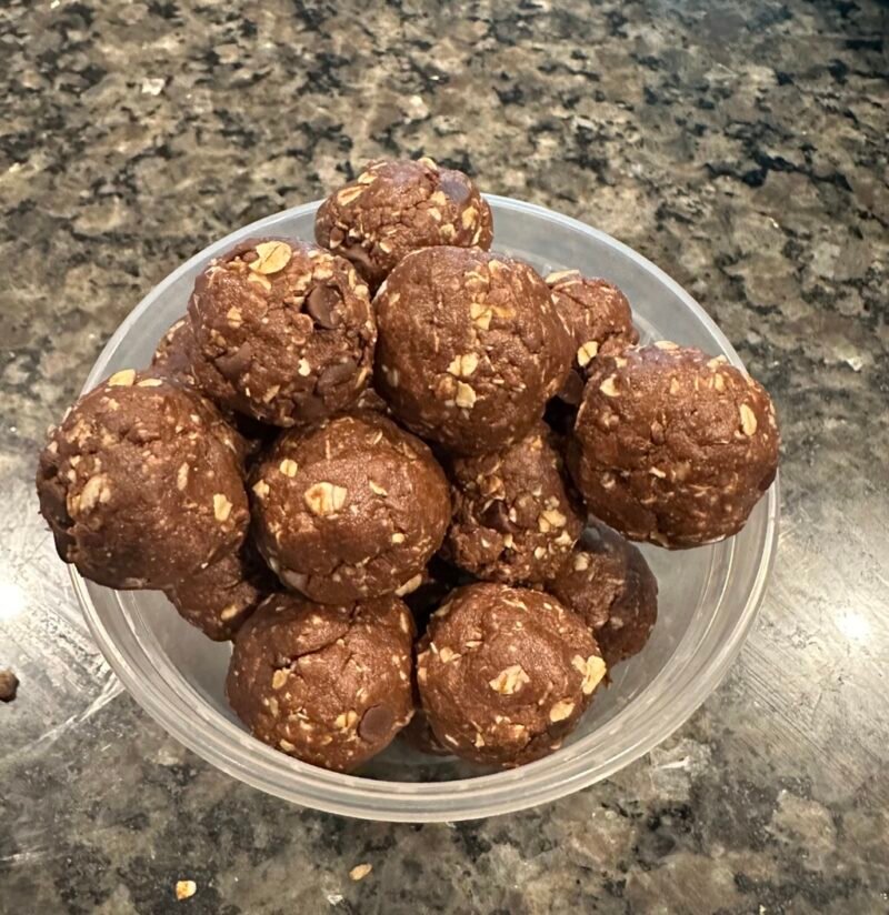 Double Chocolate Cookie Dough Balls (with peanut butter) (6 count)