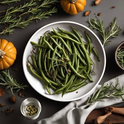 Roasted green beans