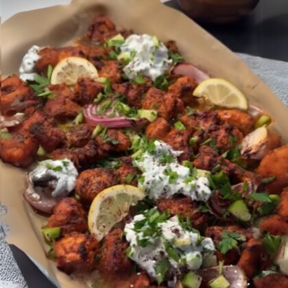 Mediterranean Spiced Chicken with  Tzatziki Sauce