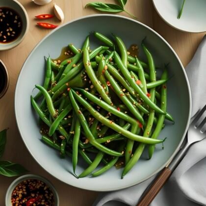Spicy Garlic Green Beans
